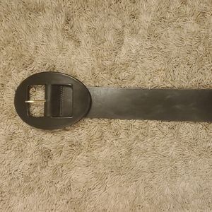 Zara 100% leather big buckle belt